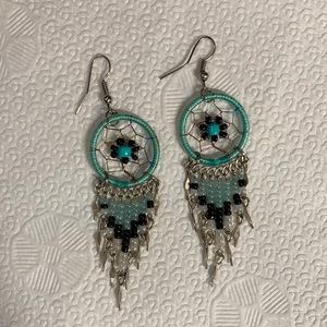 Dream Catcher Beaded Earrings